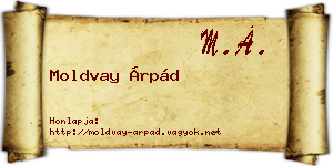 Moldvay Árpád névjegykártya