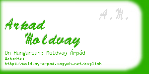 arpad moldvay business card