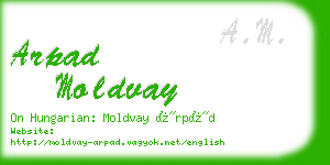 arpad moldvay business card